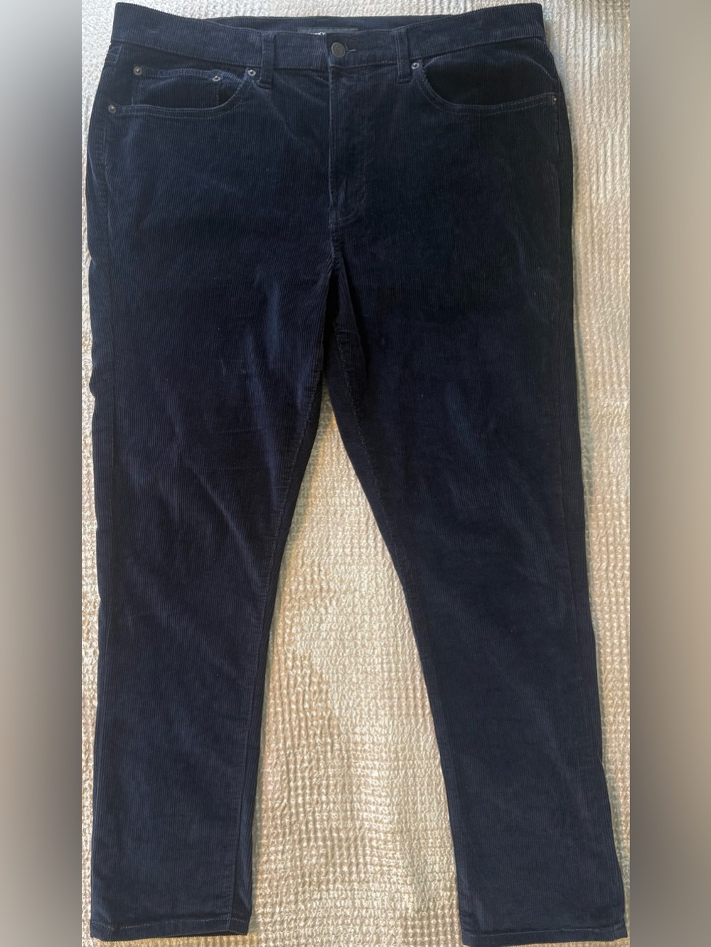Lucky Brand 121 Slim Straight Corduroy Pants Men’s 36x30 Navy Blue Stretch